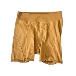 Free People Yellow Bike Shorts